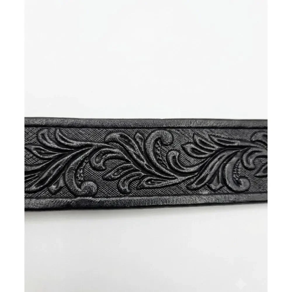 Tony Lama Kids Black Leather Belt 21 No Buckle